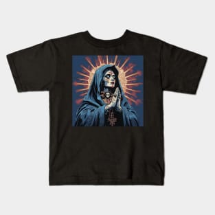 Day Of The Dead - Praying La Calavera Catrina - Santa Muerte Kids T-Shirt